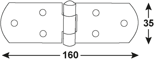 Load image into Gallery viewer, Connex kistscharnier 160x35 bvz - dyb2006421
