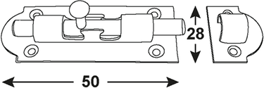 Connex boksgrendel 50x28 sb bvz - dyb2203011