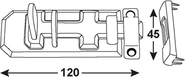 Connex platte veiligheidsschuif 120 sb bvz - dyb2206611
