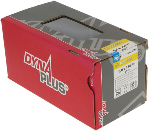 Afbeelding laden in galerijviewer, Dynaplus constructieschroef verzinkt platkop deeldraad +snijpunt torx tx30 6.0x180 80 | 100 stuks - 0281.01.51301

