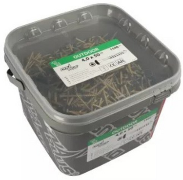 Dynaplus gevelschroef ar-bronze cilinderkop deeldraad zwarte kop torx tx15 4.0x40 22 | 2000 stuks - 0289.12.25605