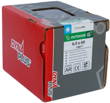 Dynaplus houtbouwschroef ar-bronze tellerkop voldraad +snijpunt torx tx30 6.0x60 | 100 stuks - 0286.08.50001