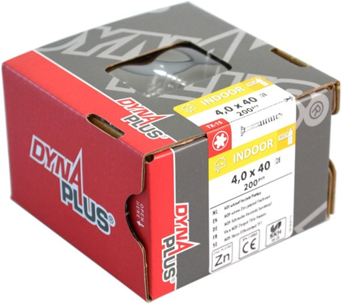 Afbeelding laden in galerijviewer, Dynaplus mdf-schroef verzinkt platkop deeldraad-75° torx tx15 3.5x40 22 | 200 stuks - 0287.01.17601
