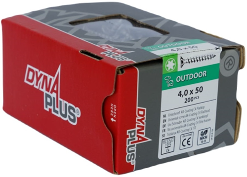 Afbeelding laden in galerijviewer, Dynaplus unischroef spaanplaatschroef ar-coating platkop voldraad torx tx20 4.0x50 | 200 stuks - 0281.08.25901
