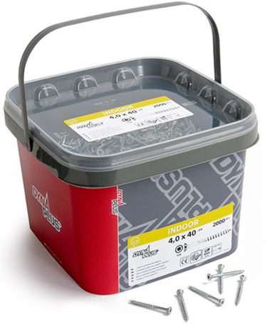 Dynaplus unischroef spaanplaatschroef verzinkt platkop deeldraad torx tx20 4.0x40 24 | 2000 stuks - 0289.11.25602