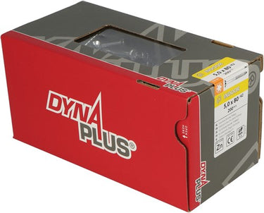 Dynaplus unischroef spaanplaatschroef verzinkt platkop deeldraad torx tx25 5.0x80 42 | 200 stuks - 0281.01.42401