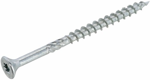 Dynaplus unischroef spaanplaatschroef verzinkt platkop deeldraad torx tx25 5.0x80 42 | 500 stuks - 0289.11.42401