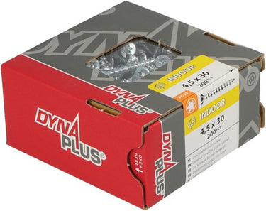 Dynaplus unischroef spaanplaatschroef verzinkt platkop voldraad torx tx25 4.5x30 | 200 stuks - 0281.01.33201
