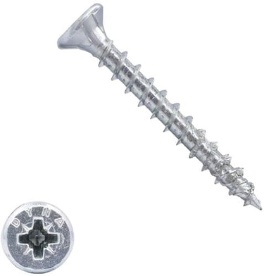 Dynaplus unischroef spaanplaatschroef vz (verzinkt) pk (platkop) pz2 4.5x40 | 200 stuks - 0280.01.33601