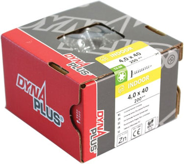 Dynaplus unischroef verzinkt cilinderkop deeldraad torx tx25 5.0x60 35 | 200 stuks - 0282.01.42001