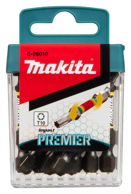 Imp makita accessoires slagschroefbits t10x50mm | act premier | 10 stuks - e-26010