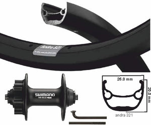 Kgs voorwiel 28 inch (622) velg zwart naaf disc 6-bout zwart