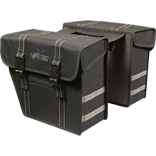 Greenlands dubbele fietstas city 25 liter zwart