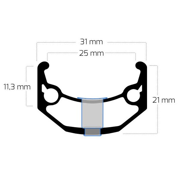 Load image into Gallery viewer, Ryde velg zac big bull 28 29 622 x 25c aluminium - 36 gaats 14g - zwart geslepen
