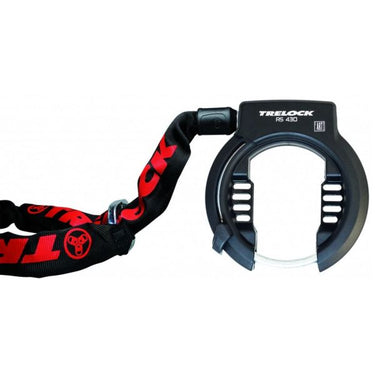 Trelock ringslot set RS 430 inclusief ZR 355 insteekketting (100 cm) - zwart rood