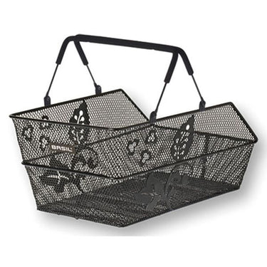 Basil Cento Flower Multi - fietsmand - achterop - zwart