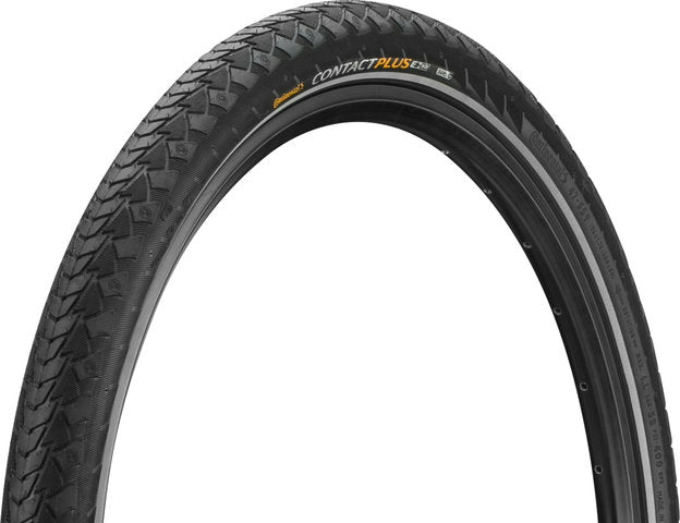 Load image into Gallery viewer, Continental Fietsband Contact Plus Reflectie Zwart 26x1.75 Stadsfiets Draadband 47-559
