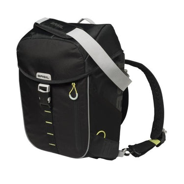 Basil Miles Daypack - sportieve fietstas - unisex - zwart lime