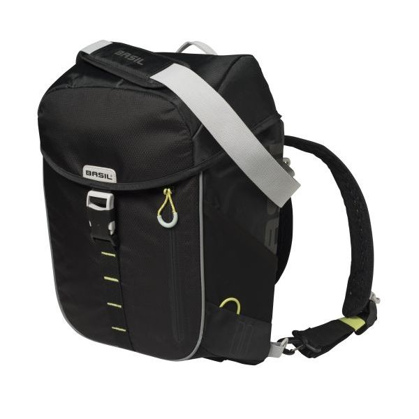 Load image into Gallery viewer, Basil Miles Daypack - sportieve fietstas - unisex - zwart lime
