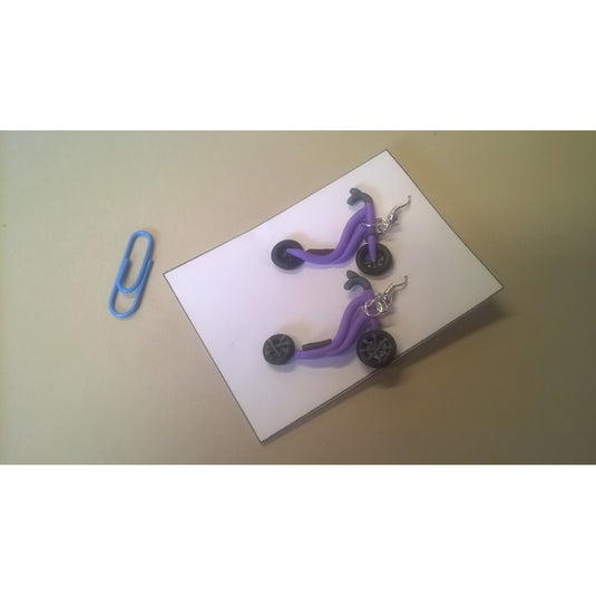 earring set scooter - purple