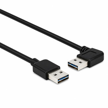 Delock easy-usb 2.0 m > hoek m kabel (zwart, 1 meter)