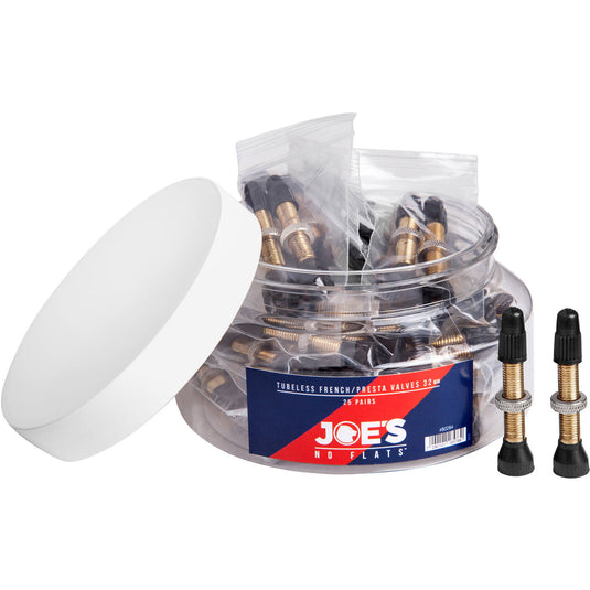 Joes joe's no flats - tubeless presta ventiel 32mm (pot 50 stuks)