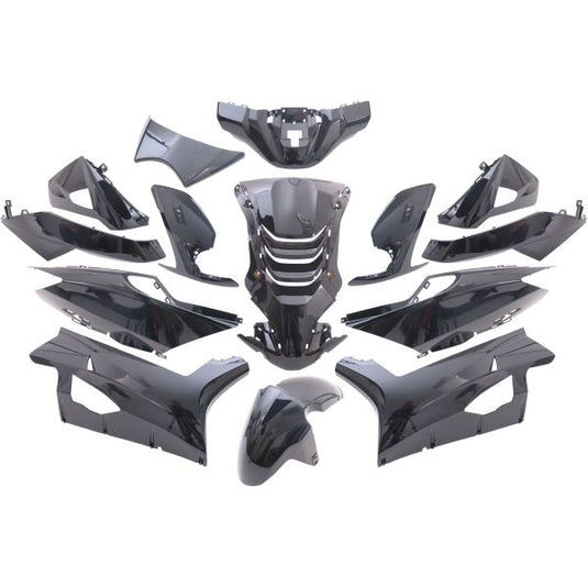 Edge plaatset 14-delig voor peugeot speedfight 4 - metallic zwart