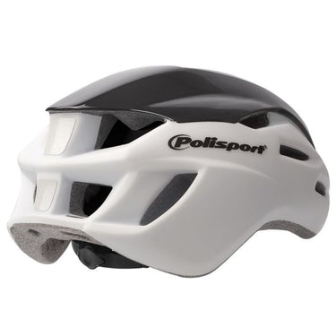 Polisport helm Aero Road mat wit glans zwart geel L 58-61cm