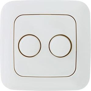 Enzo ecodim afdekraam busch jaeger wit voor duo led dimmer 4355420 - 4355438