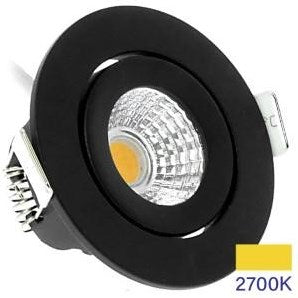 Afbeelding laden in galerijviewer, Enzo ecodim led inbouwspot 5w 2700k 62mm 60gr rond verstelbaar zwart - led4835
