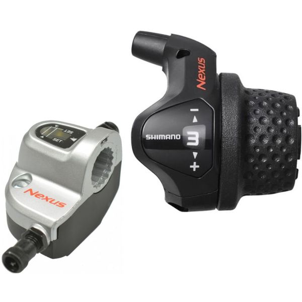 Load image into Gallery viewer, Draaiversteller 3 speed Shimano Nexus SL-3S41E met kabels en clickbox - zwart (werkplaatsverpakking)
