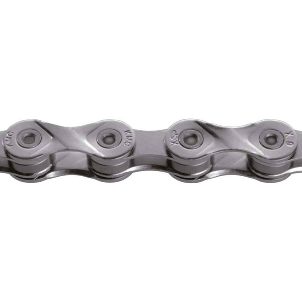 KMC chain X9 EPT dark silver 1/2x1128, 6.6mm, anti-rust, 114 L 9 speed.