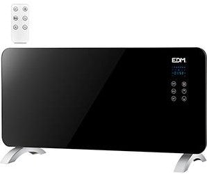Afbeelding laden in galerijviewer, Enzo edm convectorkachel glasplaat 2000w zwart - 8676036
