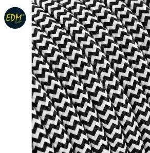Enzo edm omsponnen snoer 2x0,75qmm zwart wit 5m