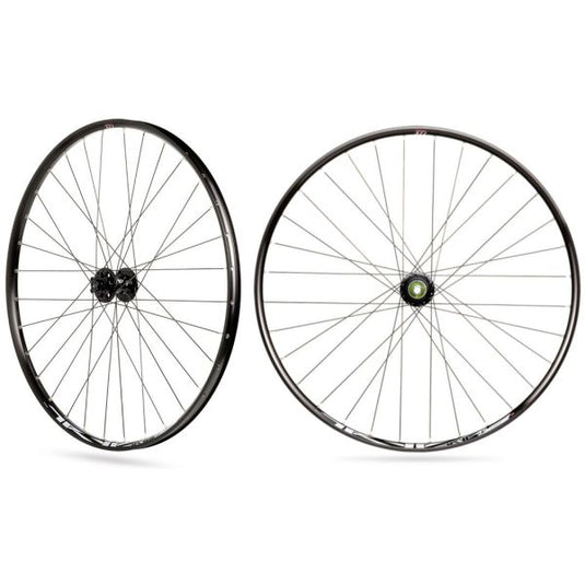 Rodi wielset tryp 25 27.5 voorwiel steekas 15x100 en achterwiel snelspanner 9x135 - 6 bouts remschijfbevestiging - 8 9 10 11 speed - zwart