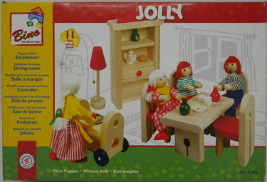 Van der doelen poppenhuis meubels eetkamer met trolley