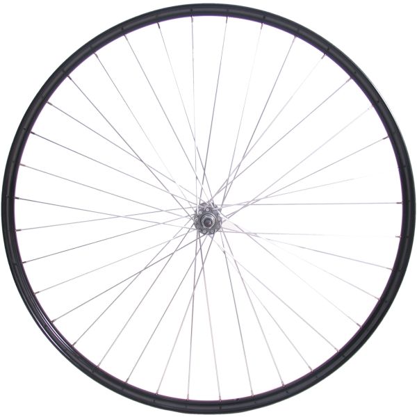 Load image into Gallery viewer, Voorwiel 28 x 1 1 2 - aluminium ryde velg - verchroomde naaf - zwart
