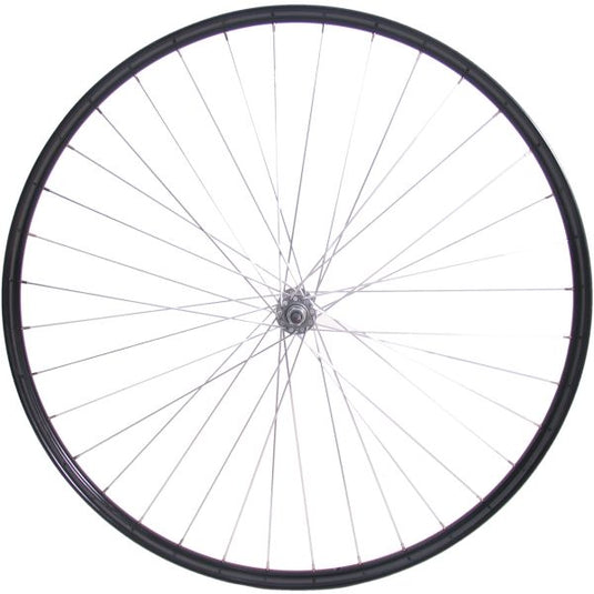 Voorwiel 28 x 1 1 2 - aluminium ryde velg - verchroomde naaf - zwart