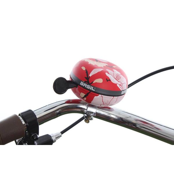 Load image into Gallery viewer, Basil Magnolia - fietsbel - 80 mm poppy red
