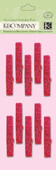 K company • valentine glittered red clothes pins