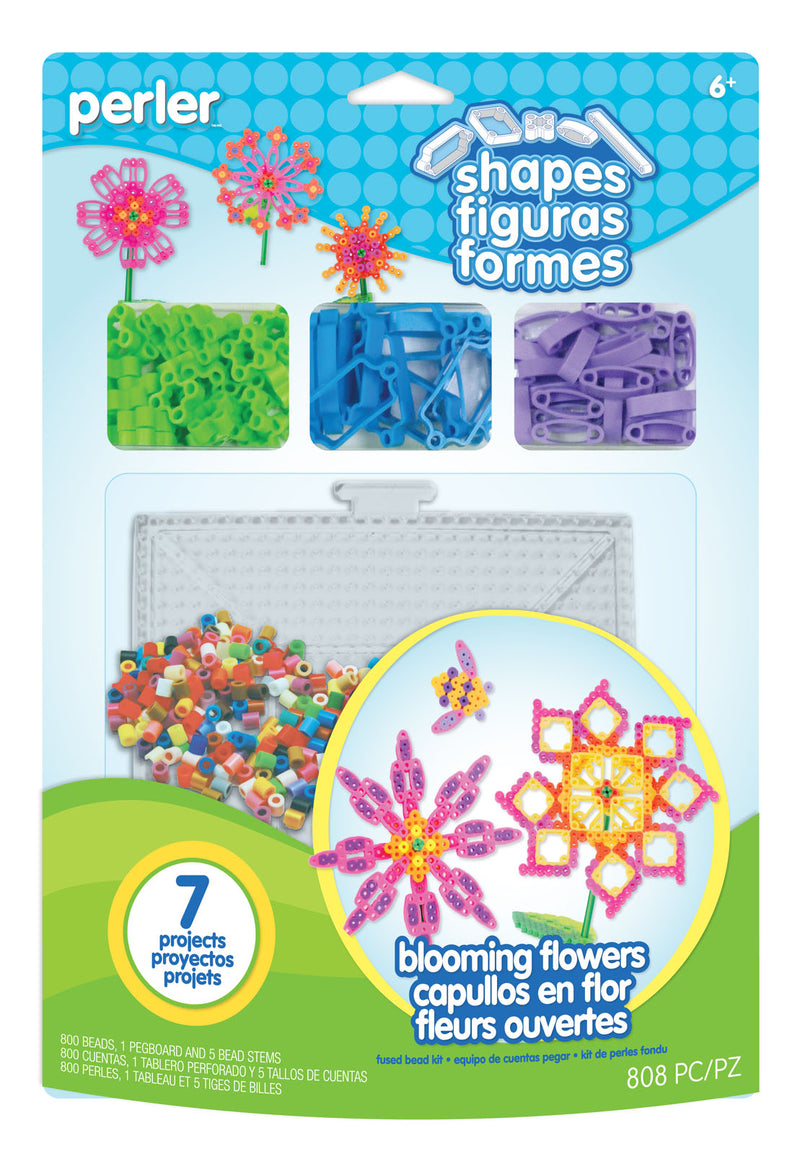 Load image into Gallery viewer, Perler • blooming flowers fused bead kit
