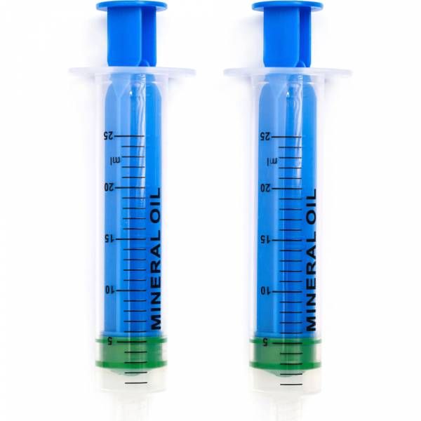 deaeration syringe set mineral oil transparent 2 pieces