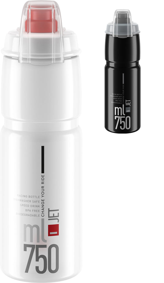 Elite jet plus drinking bottle 750ml | transparent red