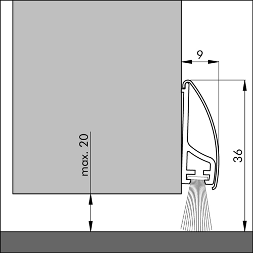 Load image into Gallery viewer, Ellen dorpelprofiel inox | 100cm - 030200250
