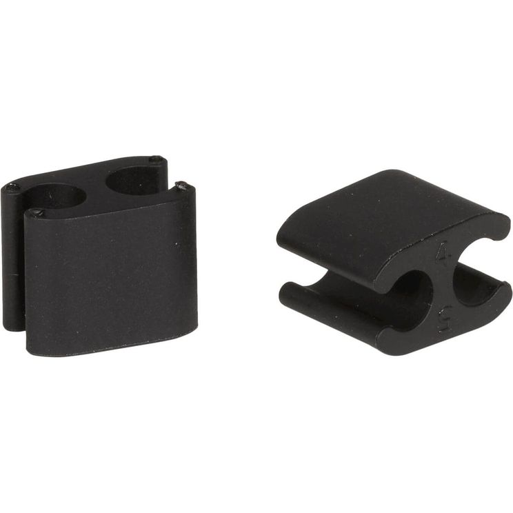 Cable clips Elvedes Duo PVC 5.0 mm + 5.0 mm - black (50 pieces)