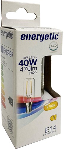 Afbeelding laden in galerijviewer, Enzo energetic led buislamp t25 e14 4-40w 2700k filament helder - 2720030
