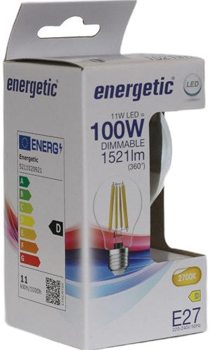 Afbeelding laden in galerijviewer, Enzo energetic led gls e27 11-100w 2700k filament helder dimbaar - 2720350
