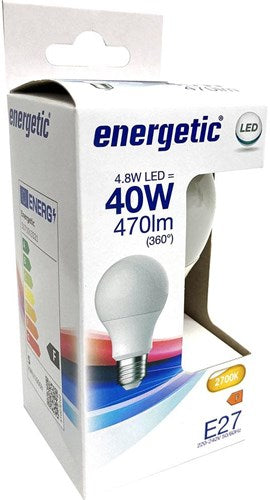 Afbeelding laden in galerijviewer, Enzo energetic led gls e27 4,8-40w 2700k mat - 2710300
