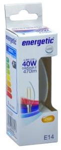 Afbeelding laden in galerijviewer, Enzo energetic led kaars e14 4,2-40w 2700k filament helder dimbaar - 2720130
