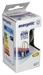 Afbeelding laden in galerijviewer, Enzo energetic led kogel e27 4,2-40w 2700k filament helder dimbaar - 2720270
